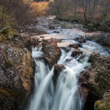 Highland Falls in the First Winter Light – Glen Nevis - Andy Lock Photography
